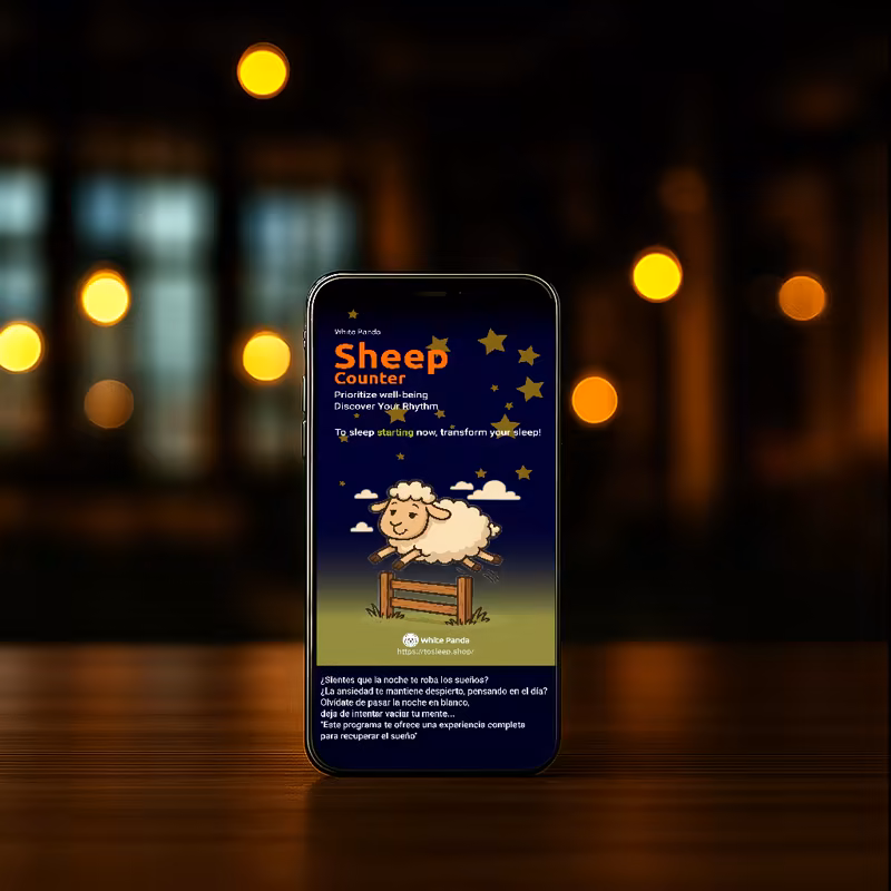 La app El contador de ovejas en el celular