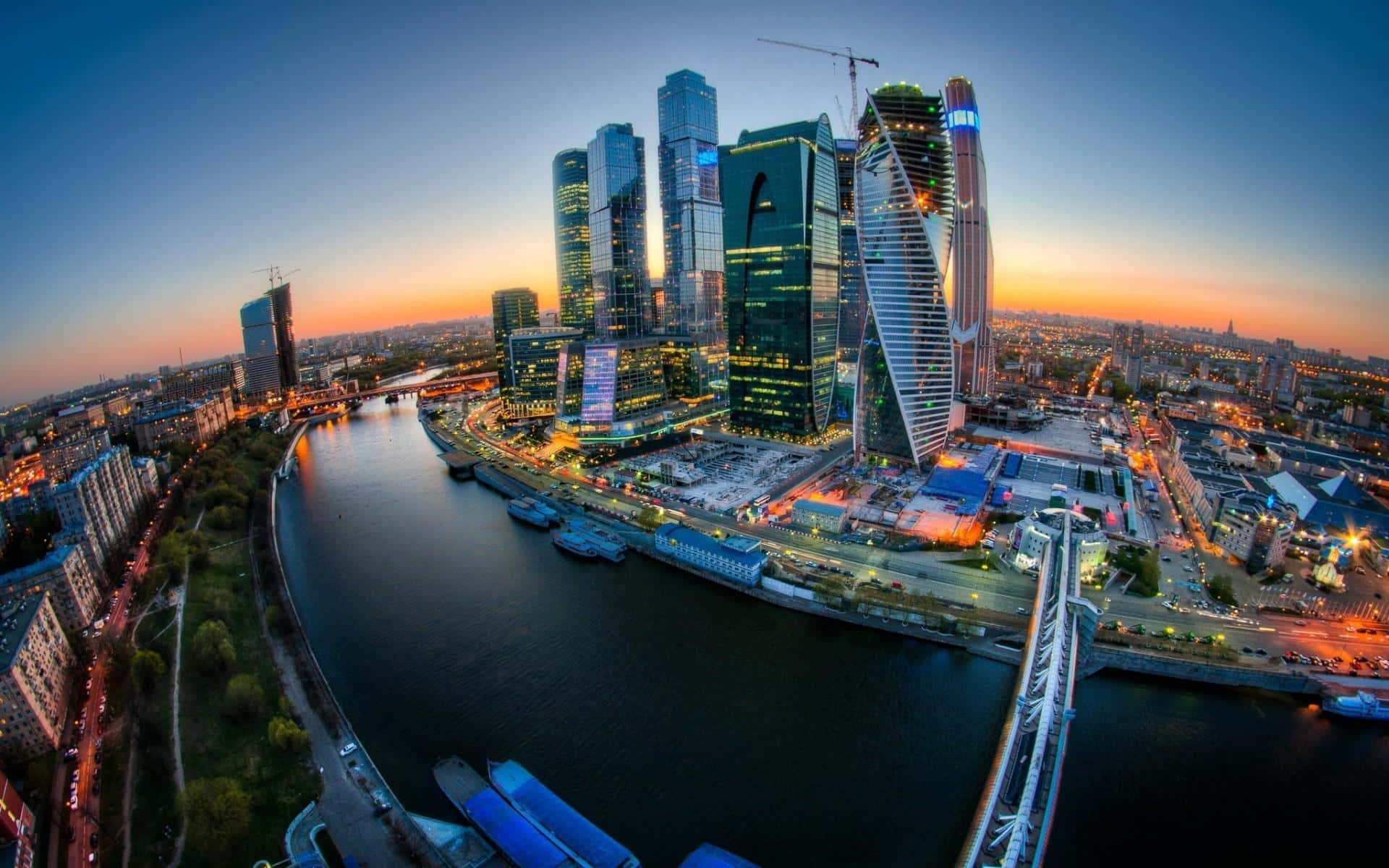 Moscú al atardecer